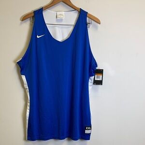 Nike Royal Blue and White Sports Tank XXL